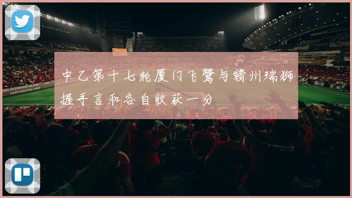 中乙第十七轮厦门飞鹭与赣州瑞狮握手言和各自收获一分